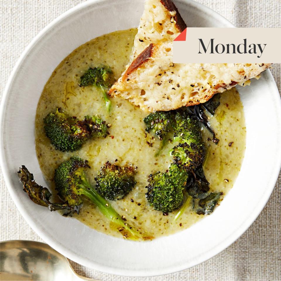 broccoli, potato, and cheddar soup WFD