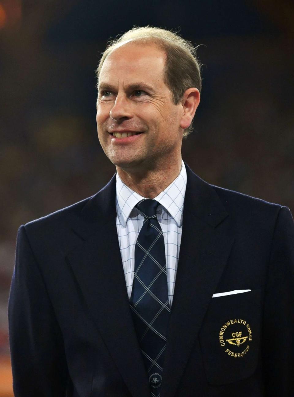 PHOTO: Prince Edward, Earl of Wessex looks on during the medal ceremony for the Women's 400 meters during athletics on day eight of the Gold Coast 2018 Commonwealth Games at Carrara Stadium on April 12, 2018 on the Gold Coast, Australia. (Dan Mullan/Getty Images)