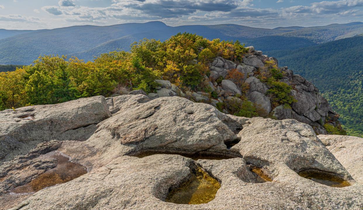 Old Rag Mountain's Ridge Trail offers expansive views.