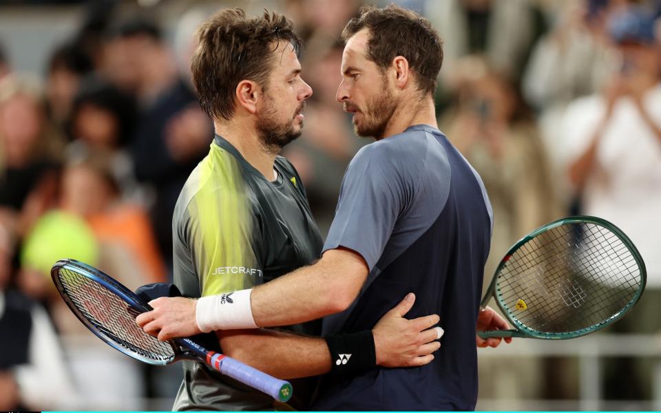 Stan Wawrinka and Andy Murray following their French Open clash