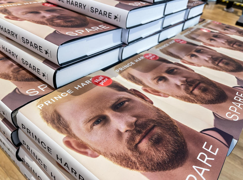 BATH, UNITED KINGDOM - JANUARY 22: Prince Harry's book on display in a book store on January 22, 2023 in Bath, England. Prince Harry's much anticipated memoir 