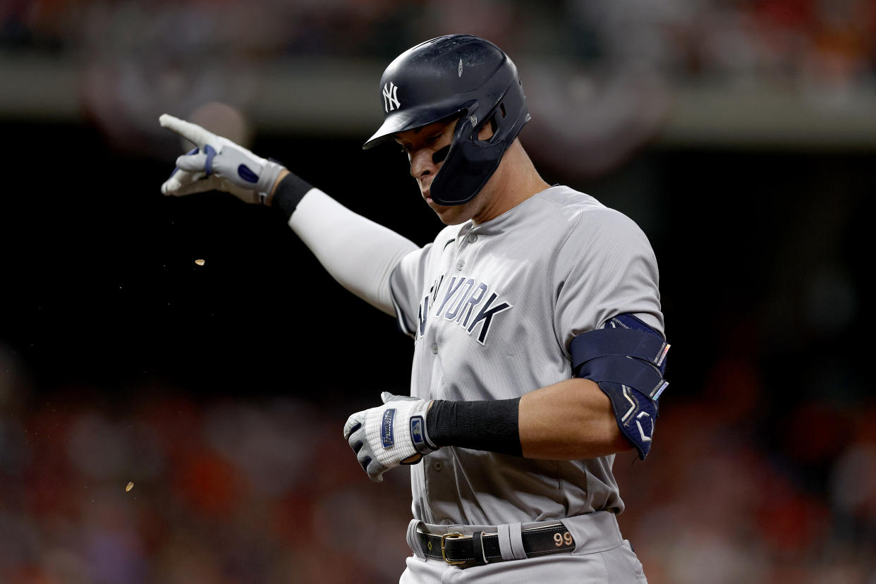 Aaron Judge #99 of the New York Yankees is a fantasy star