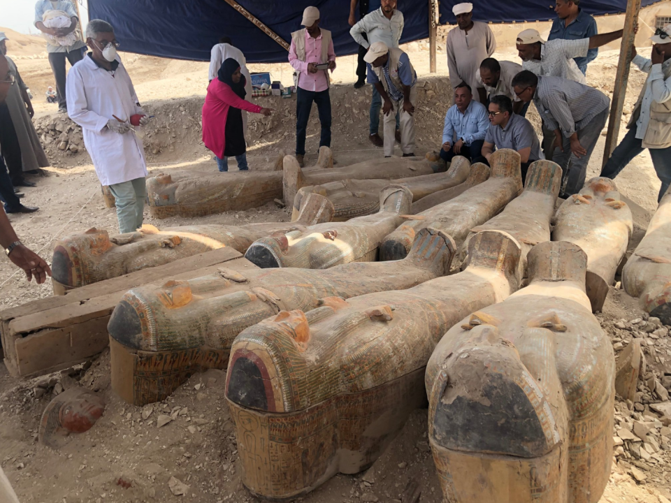 The Egypt Antiquities Ministry said more information will be shared at a press conference on Saturday (Picture: Egypt Antiquities Ministry)