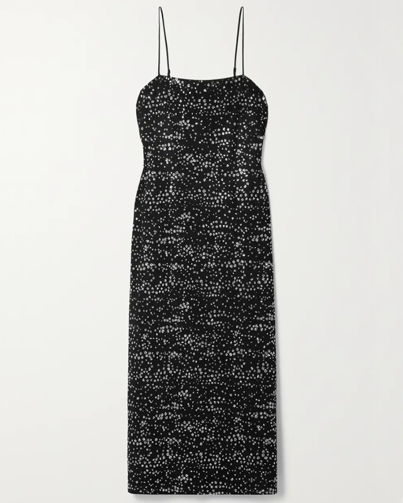 Glitter Woven Midi Dress