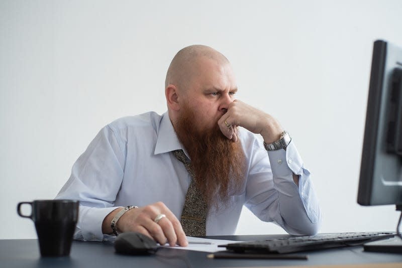 A man using a computer