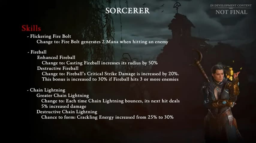 List of changes coming to Sorcerer in Patch 1.1.1