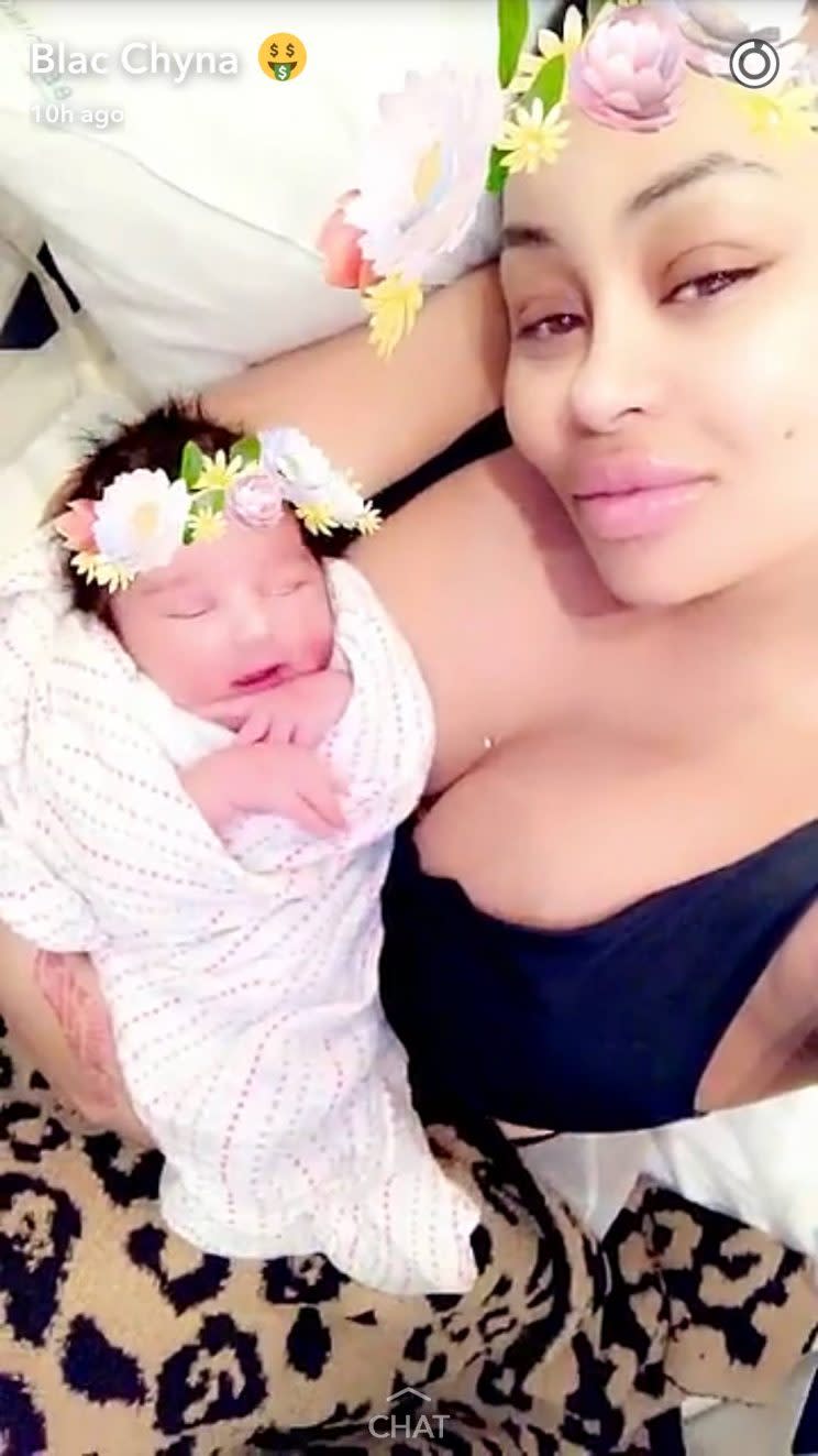 <p>Rob se convirtió en padre por primera vez el 10 de noviembre con el nacimiento de Dream. Blac Chyna ya es la madre de King Cairo, de su relación con Tyga. Snapchat</p>