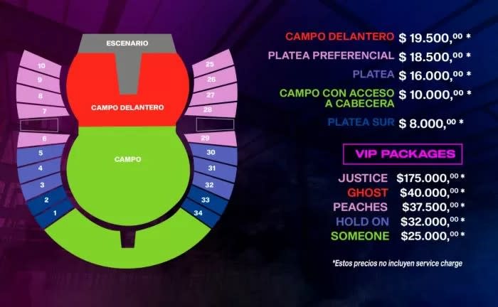 Los precios de los tickets para ver a Justin Bieber