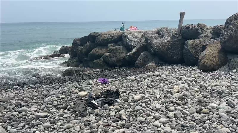 成功海岸發生釣客溺水事件。（圖／翻攝畫面）