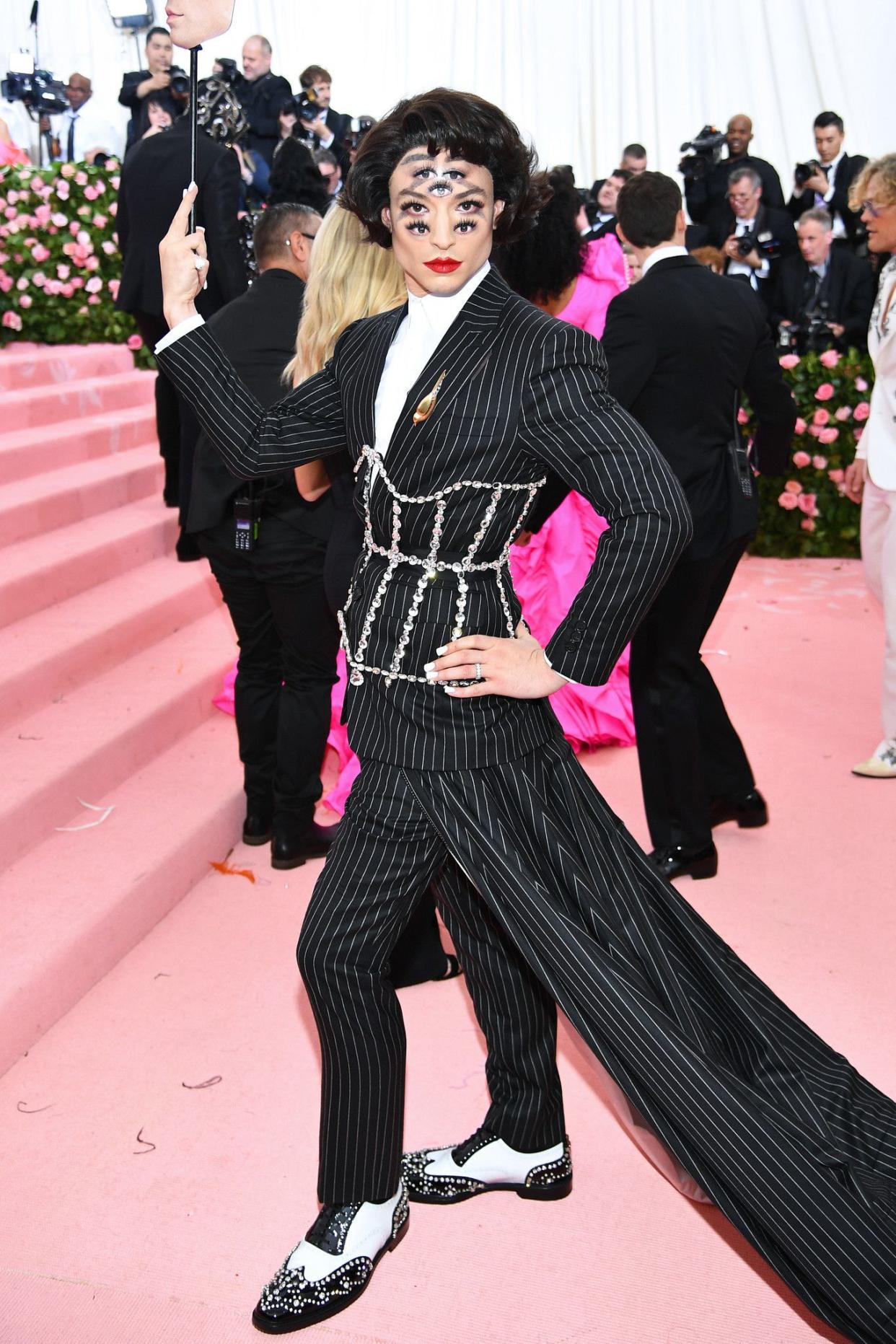 Ezra Miller attends The 2019 Met Gala Celebrating Camp: Notes on Fashion at Metropolitan Museum of Art on May 06, 2019 in New York City.