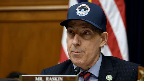 PHOTO: Rep. Jamie Raskin delivers remarks during a hearing in the Rayburn House Office Building on Feb. 1, 2023 in Washington, DC. (Anna Moneymaker/Getty Images)