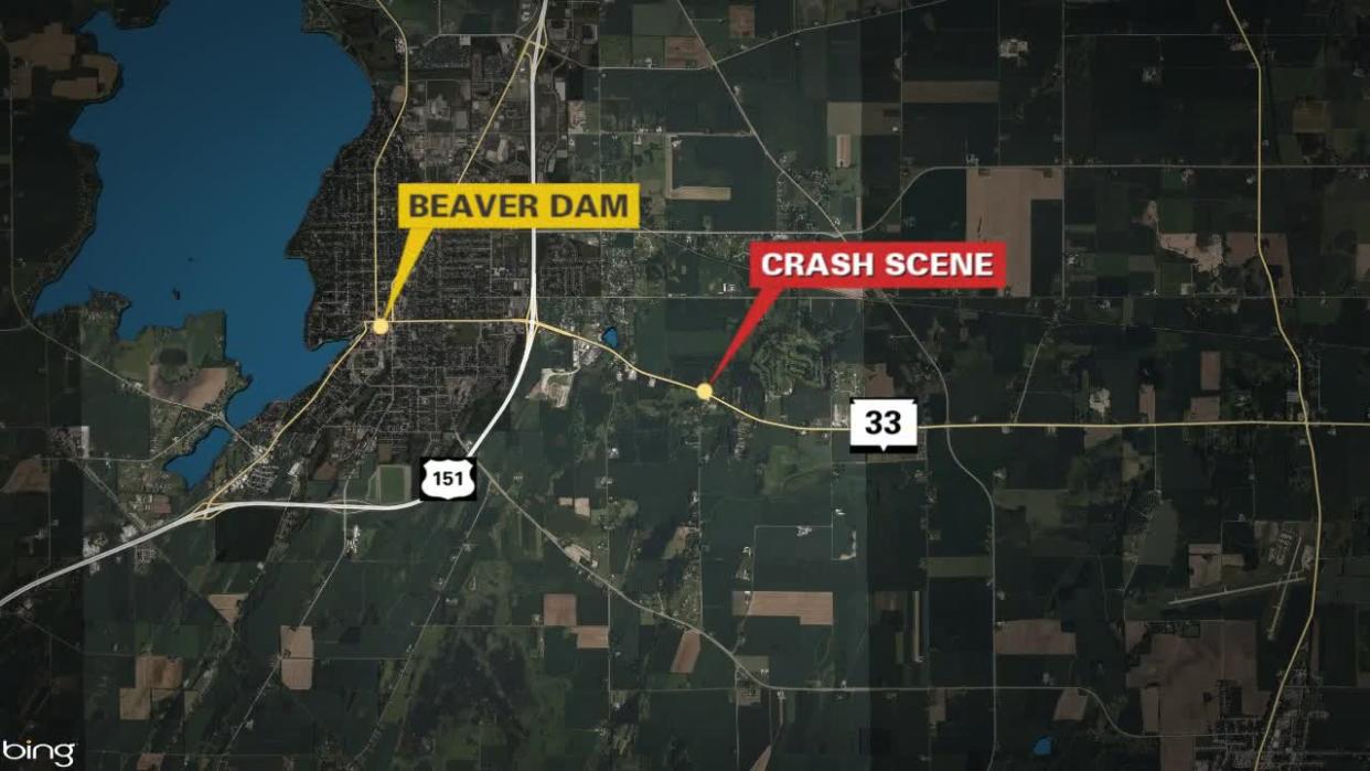 <div>Location of Dodge County fatal motorcycle crash</div>