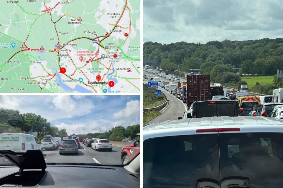 Everything we know about the serious crash on the M27 westbound on Friday afternoon i(Image: AA Traffic, Mark Swann and R Nas Christo)/i