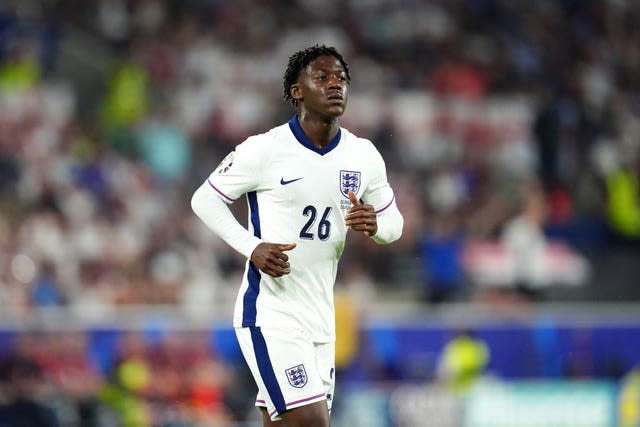 England’s Kobbie Mainoo during the Euro 2024 game against Slovenia