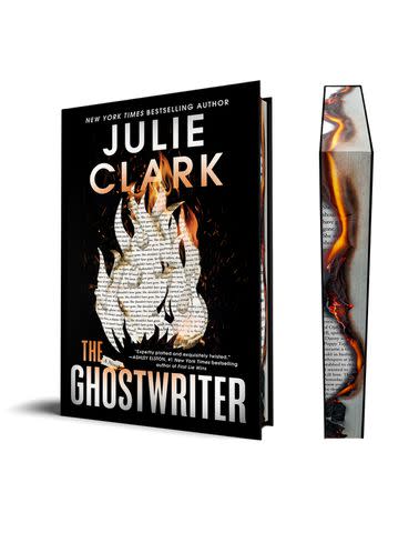 <p>Sourcebooks Landmark, Cover illustration by theBookDesigners, Cover design by Erin Fitzsimmons/Sourcebooks</p> An image of Julie Clark's novel 'The Ghostwriter,' with designed edges