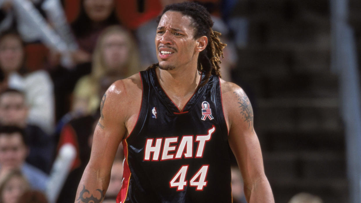 7 Dec 2001:  Forward Brian Grant #44 of the Miami Heat walks down the court during the NBA game against the Seattle SuperSonics at Key Arena in Seattle, Washington.