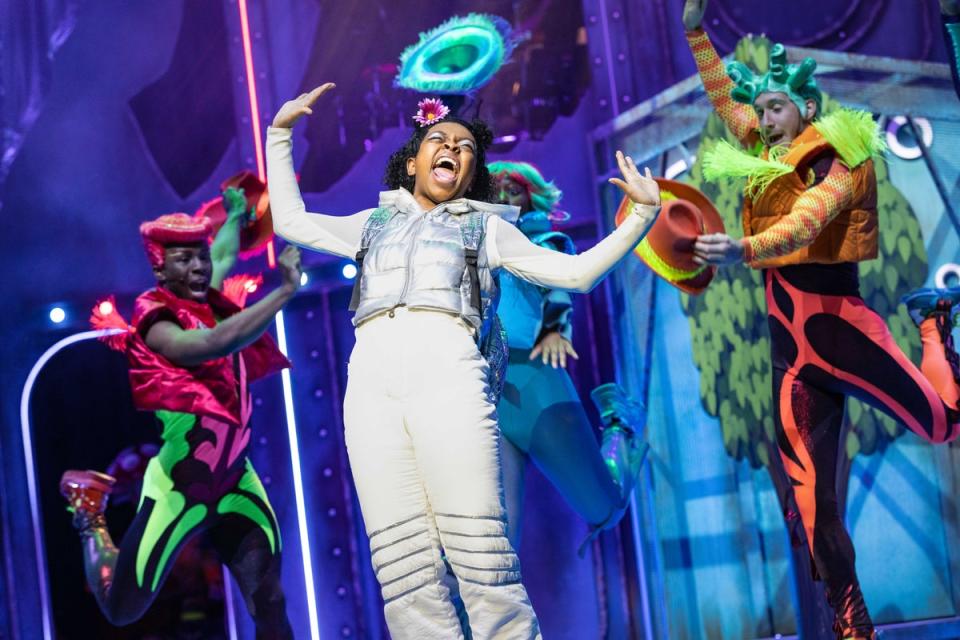 Chrissie Bhima as Sandy in The SpongeBob Musical (Mark Senior)