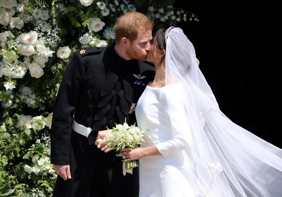 The bouquet paid tribute to Diana, Princess of Wales.