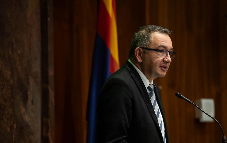 House Speaker Ben Toma on the House floor inside the House of Representatives in Phoenix on Jan. 24, 2024.