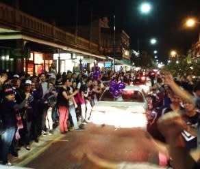 Street party: Celebrations on South Terrace. Picture: Twitter