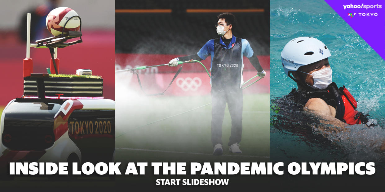 Inside look at a pandemic Olympics slideshow embed