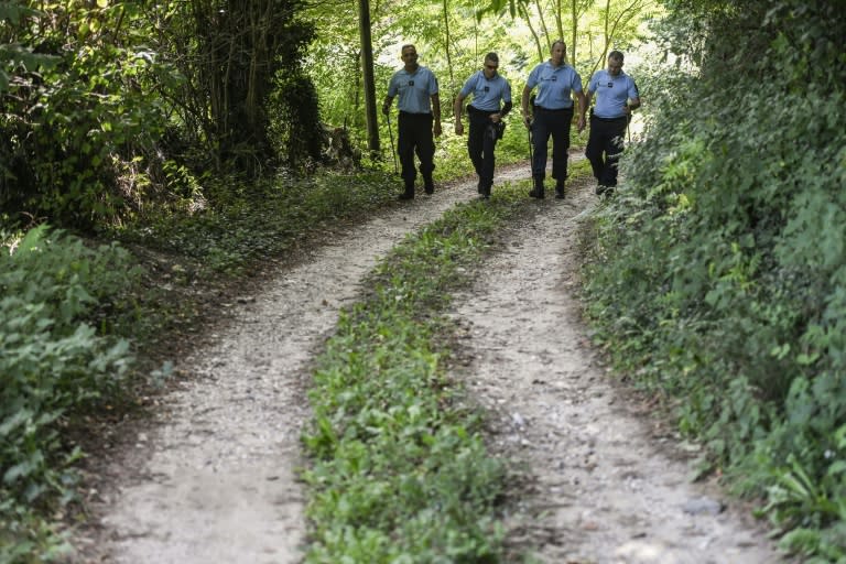 Scores of local police, search and rescue teams, divers and cavers are searching a heavily wooded area for signs of missing schoolgirl Maelys de Araujo