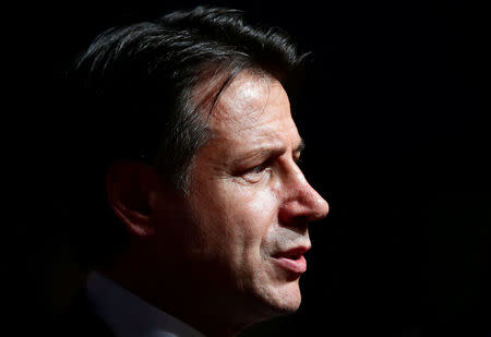 FILE PHOTO: Italian Prime Minister Giuseppe Conte arrives for the informal meeting of European Union leaders ahead of the EU summit, in Salzburg, Austria, September 19, 2018. REUTERS/Lisi Niesner/File Photo