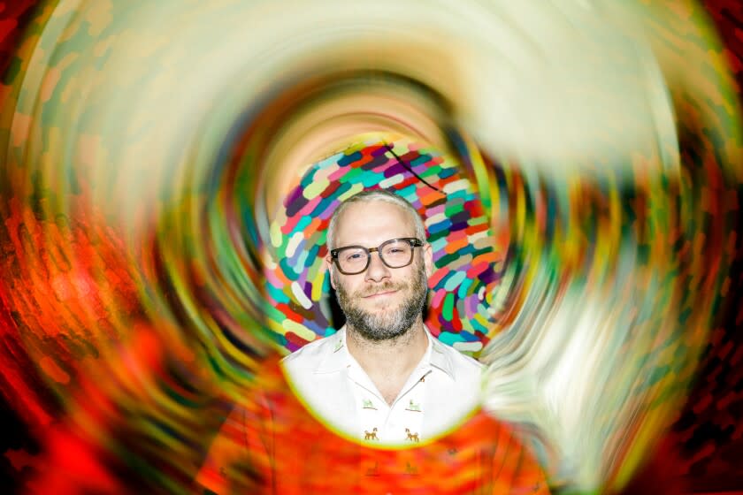 Los Angeles, CA - July 20, 2022: Longtime comic actor-writer-producer Seth Rogen has just received his first Emmy nomination as an actor, for his role of the handyman in "Pam & Tommy." (CREDIT: Annie Noelker / For The Times)