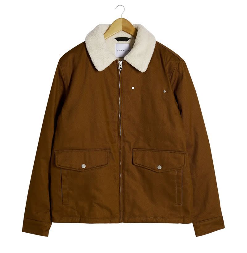 Nebraska Faux Shearling Collar Jacket