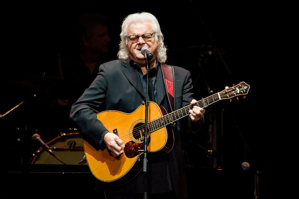 Ricky Skaggs performs during the Tribute to Ronnie Milsap concert at Bridgestone Arena in Nashville, Tenn., Tuesday, Oct. 3, 2023.