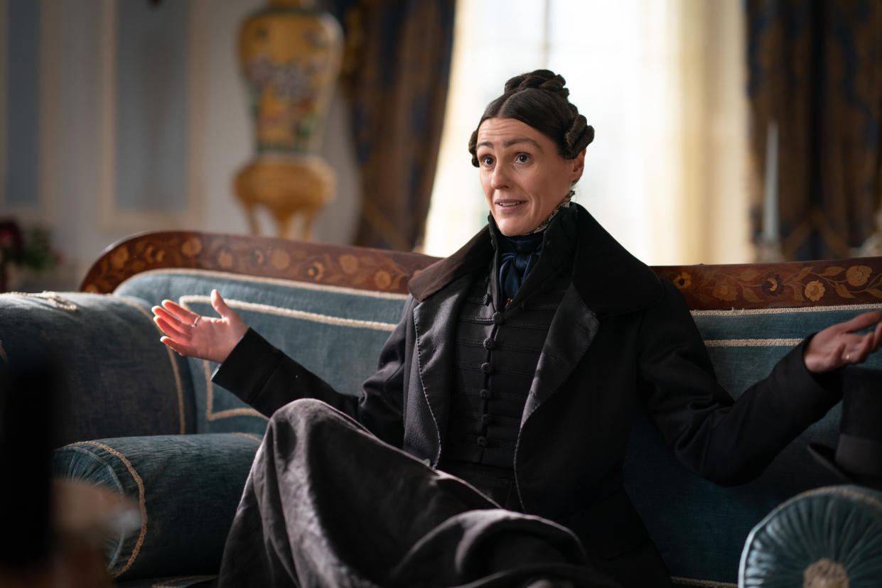 WARNING: Embargoed for publication until 15:00:01 on 02/02/2022 - Programme Name: Gentleman Jack S2 - TX: n/a - Episode: Gentleman Jack - First Look (No. n/a) - Picture Shows: *NOT FOR PUBLICATION UNTIL 15:00HRS, WEDNESDAY 2ND FEBRUARY, 2022* Anne Lister (SURANNE JONES) - (C) Lookout Point/HBO - Photographer: Aimee Spinks