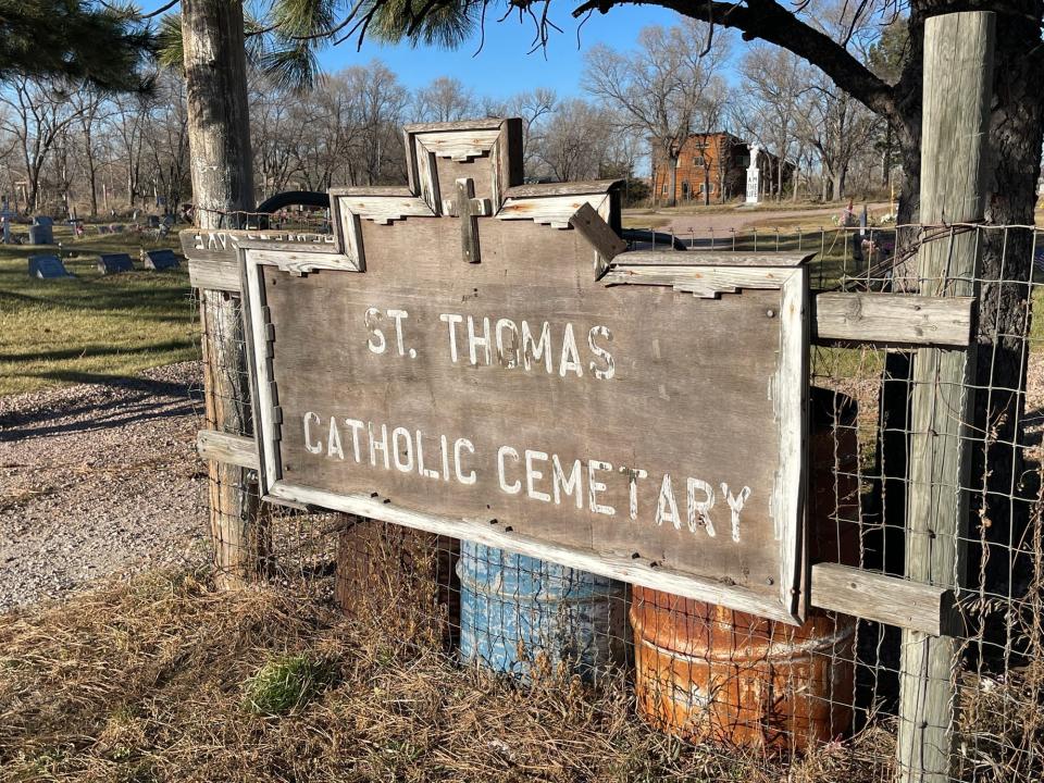 The cemetery in Mission, S.D., where Honor Beauvais was laid to rest on Jan. 7, 2023. He died when emergency services failed to reach him due to massive snowdrifts outside his home. “Nobody ever said they were sorry,” said his grandmother, Rose Cordier-Beauvais.
