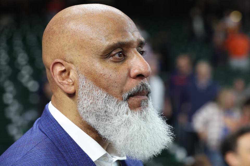 MLBPA executive Tony Clark before Game 1 of the World Series in Houston on Friday.