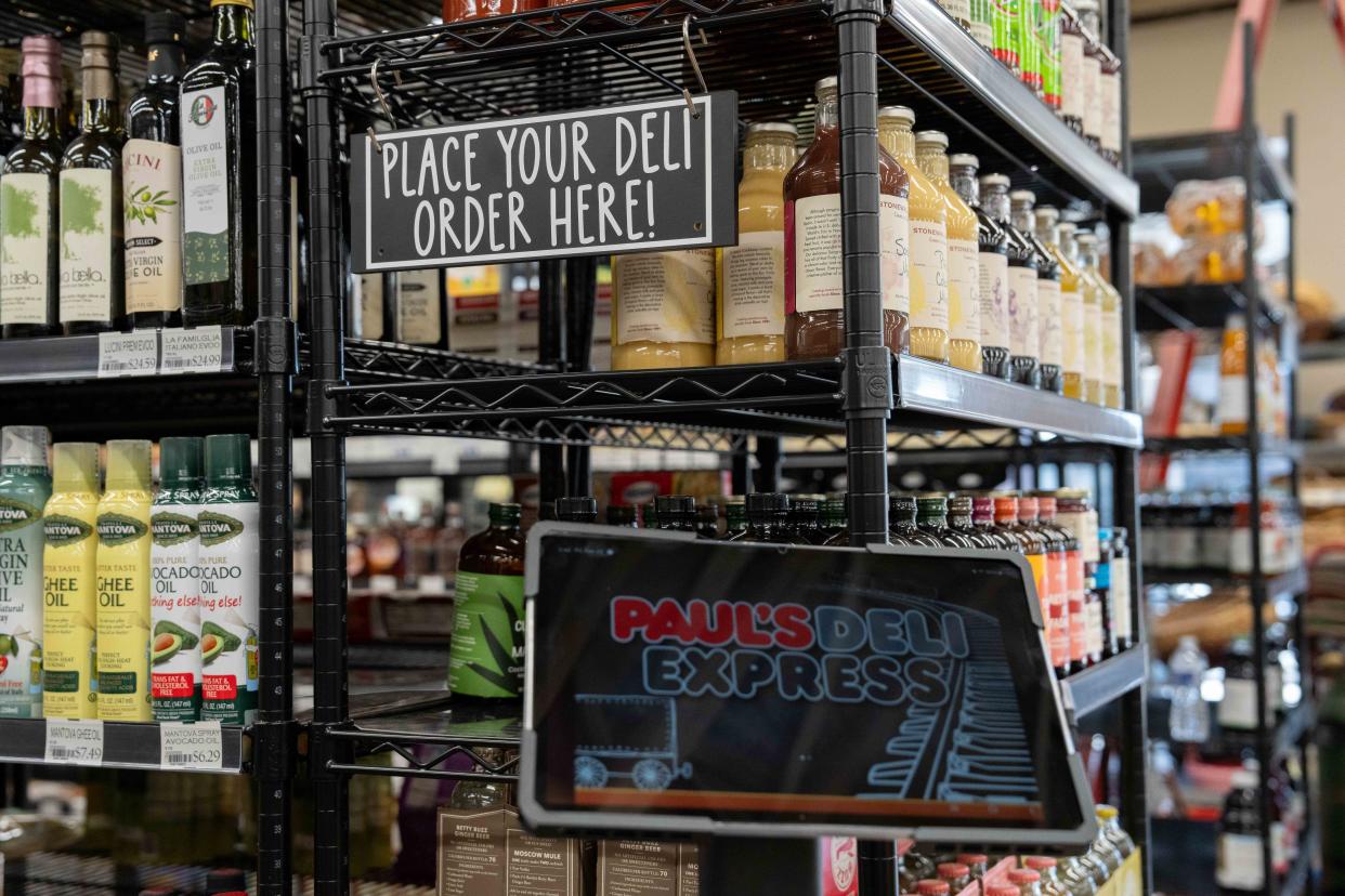 Inside Paul’s Fruit Market’s new location in Northfield on Feb. 23, 2024. There will be six kiosks around the store where customers can create a deli order and see the progress as they shop, instead of waiting by the counter until it’s finished.