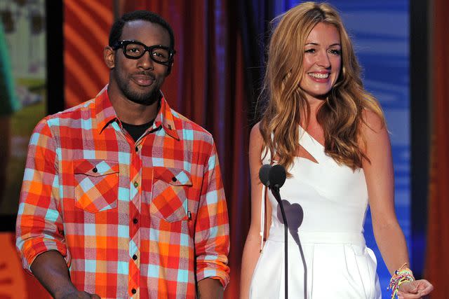 <p>Kevin Winter/TCA 2010/Getty</p> Stephen "tWitch" Boss (left) and Cat Deeley at the Teen Choice Awards in 2010