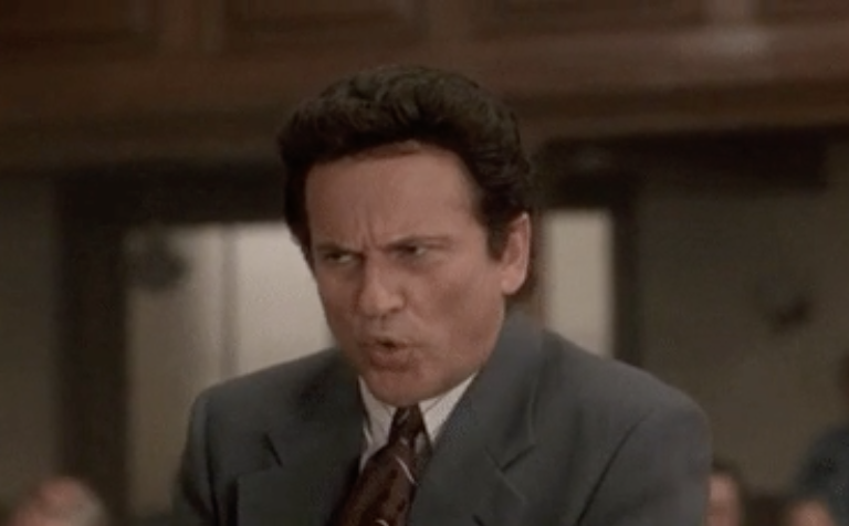 Joe Pesci as a lawyer