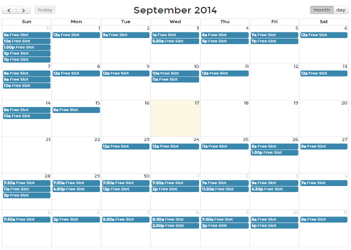 Month Planned Using Temploy(Image from: Temploy)