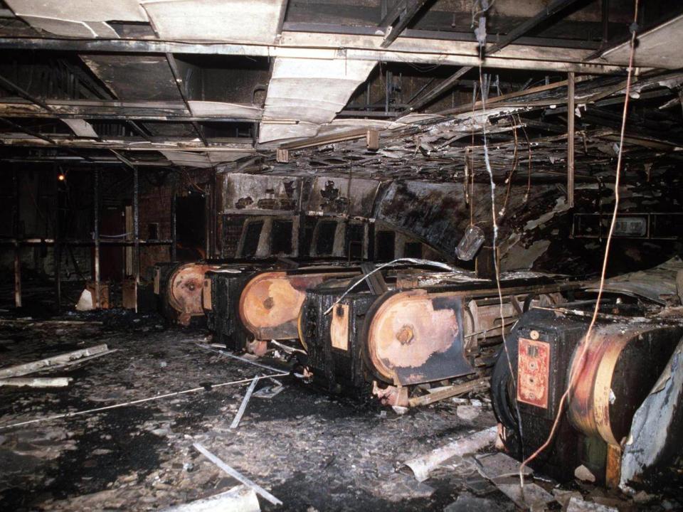 Damage caused inside the Underground station (Rex)