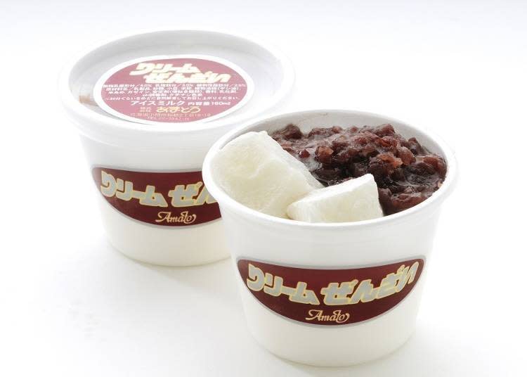鮮奶油紅豆麻糬冰淇淋（クリームぜんざい）S-230日圓、M-320日圓