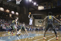 Gonzaga guard Malachi Smith (13) takes a shot during the first half of an NCAA college basketball game against Baylor, Friday, Dec. 2, 2022, in Sioux Falls, S.D. (AP Photo/Josh Jurgens)