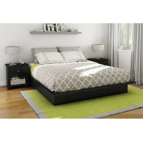 South Shore Basics Platform Bed with Molding, Multiple Sizes and Finishes (Walmart / Walmart)