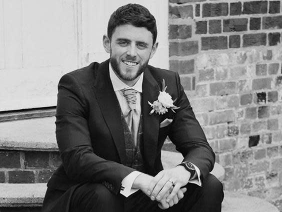 PC Andrew Harper, a member of the roads policing proactive unit, got married weeks before he was killed (EPA)