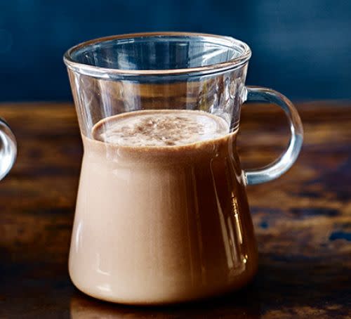 Salted caramel rum hot chocolate