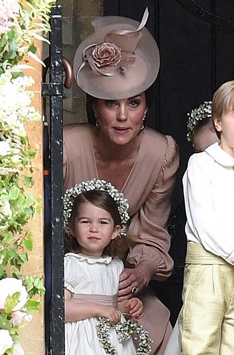 Catherine, Duchess of Cambridge with Princess Charlotte.