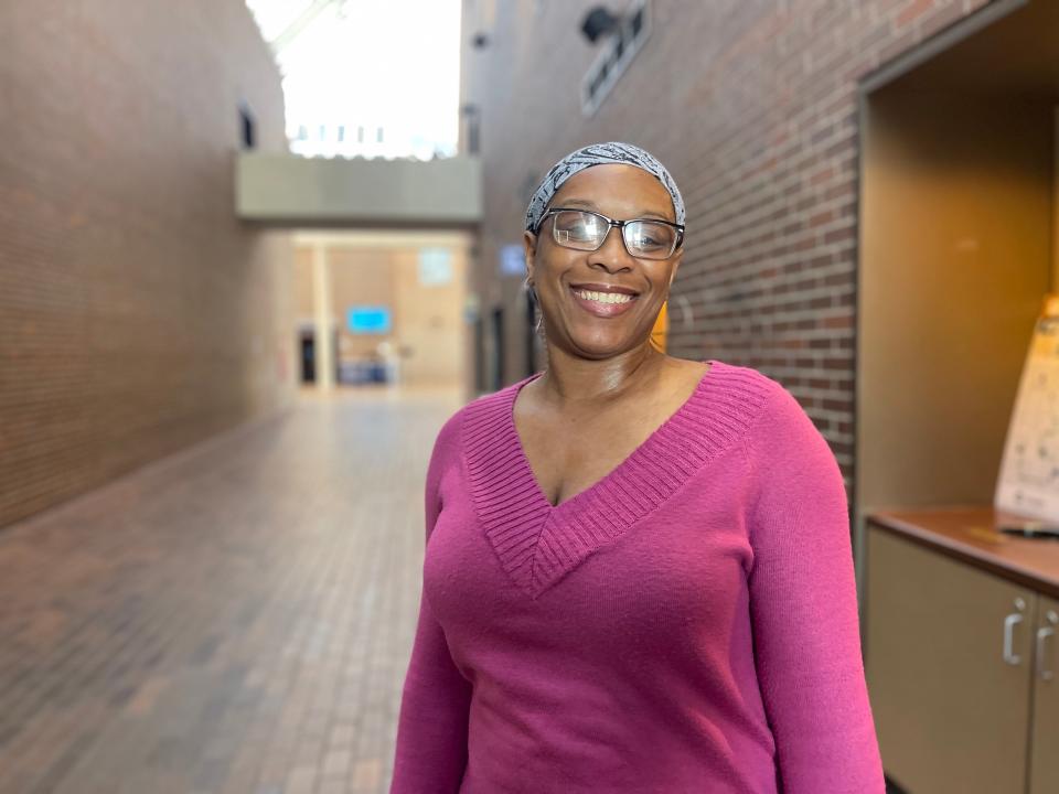 Sabrina Floyd, Monday, Feb. 5, 2024, attended the memorial service at Century Center in South Bend for the six Smith family children killed as a result of the Jan. 21, 2024, fatal house fire on North LaPorte Avenue.