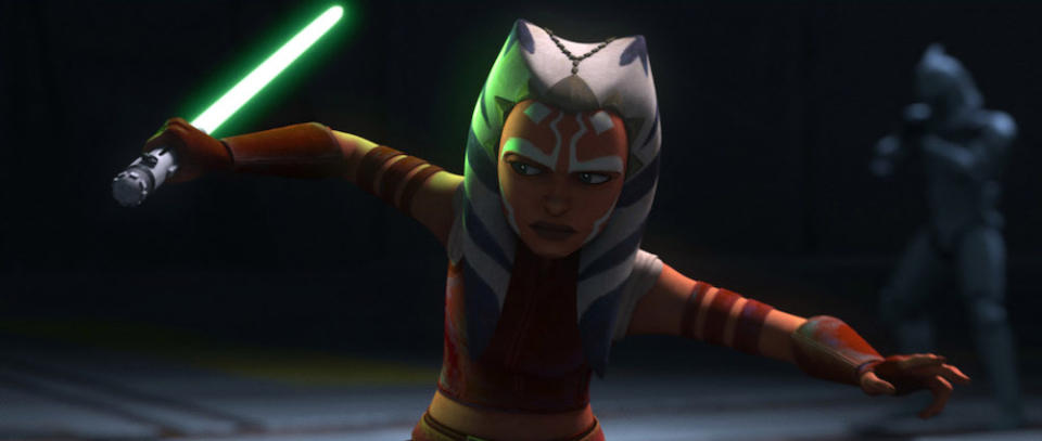 Ahsoka Tano (Ashley Eckstein) in Tales of the Jedi. (Image: Disney+) 