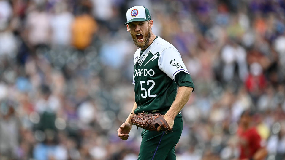 The Blue Jays should be calling the Rockies about right-hander Daniel Bard.  (Photo by Dustin Bradford/Getty Images)