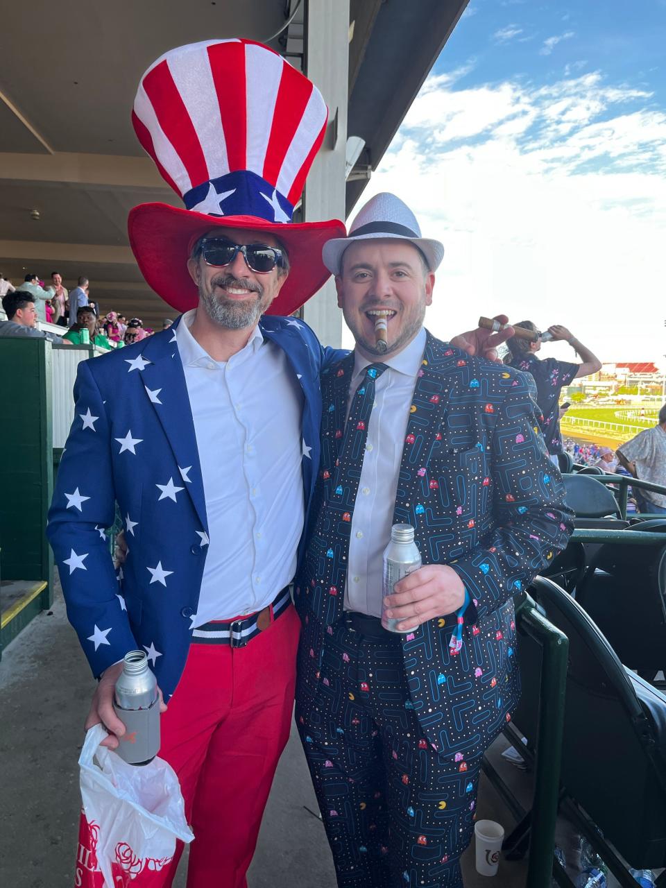 Trey Moser and Mikey Cashin at the Kentucky Oaks at Churchill Downs on Friday, May 5, 2023.