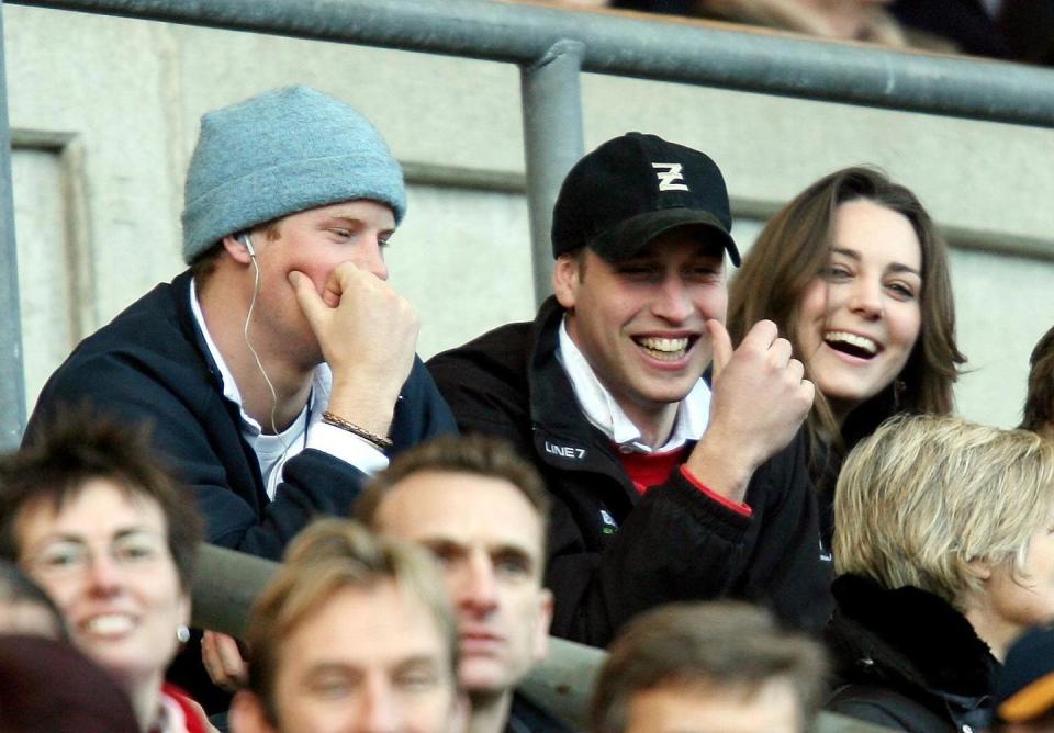 <p>Watching a game of rugby at the RBS Six Nations Championship in Twickenham alongside Prince William and Prince Harry. </p>