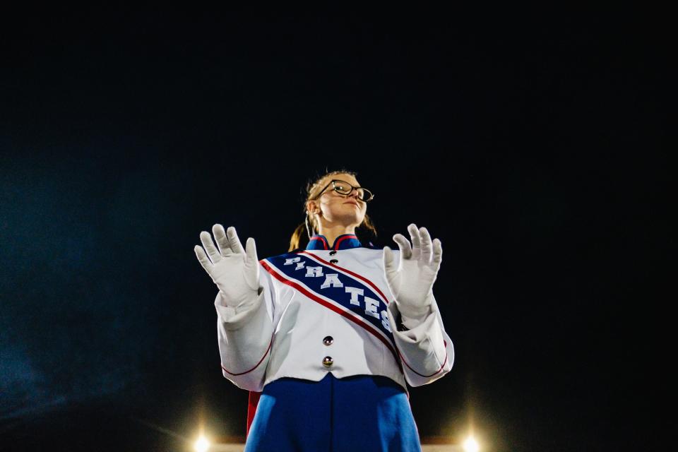 Garaway's marching band performs during the week 12 high school football playoff game against East Knox, Friday, Nov. 3 at Garaway High School, in Sugarcreek, Ohio.